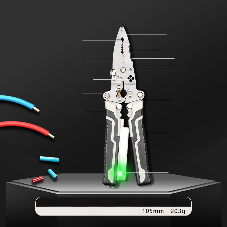 18-in-1 Multi-Function Wire Stripper Pliers 🛠️, ElectricianTool with Crimper, Cutter & Voltage Tester ⚡️
