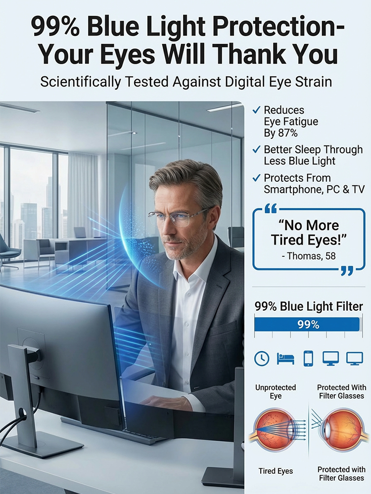 ✨Instant vision upgrade for the price of a few burgers! These high-end German boutique readers feature smart auto-focus and blue-light protection. They adjust to YOU automatically. No prescription needed—ready to wear!✨