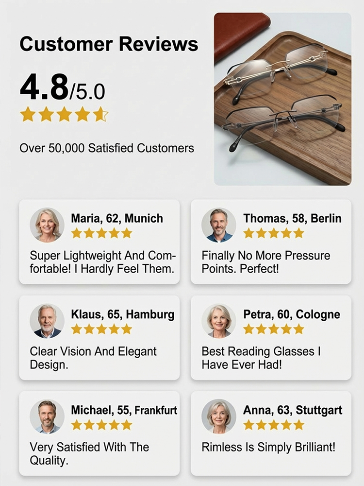 ✨Instant vision upgrade for the price of a few burgers! These high-end German boutique readers feature smart auto-focus and blue-light protection. They adjust to YOU automatically. No prescription needed—ready to wear!✨