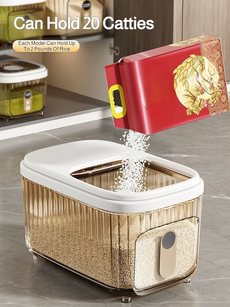 Easy-to-use rice dispenser with airtight seal