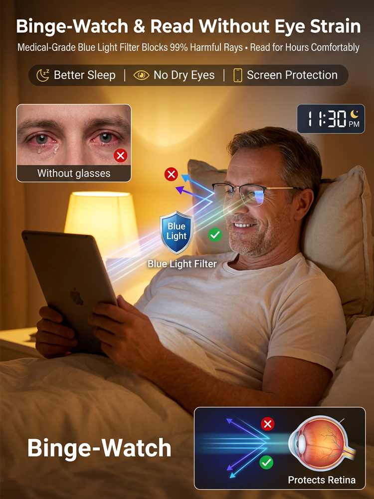 🌟For the price of a single meal 🍔, get high-tech auto-focus, blue light blocking reading glasses 🤓—no need to worry about compatibility! 👍