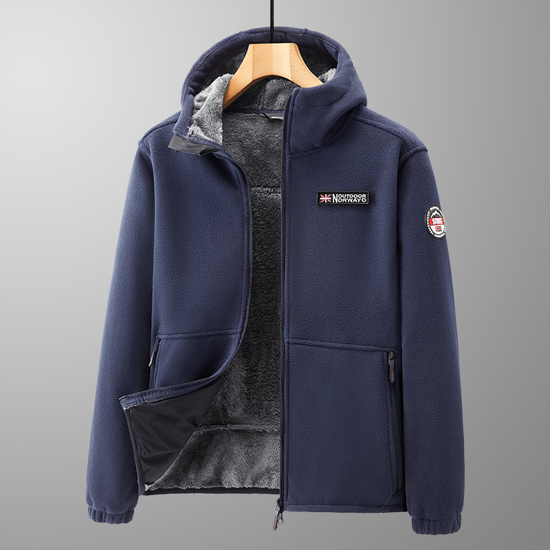 【Limited-Time Offer: Get It For The Price of a Meal】A High-End Double-Sided Fleece Hooded Jacket from Norway