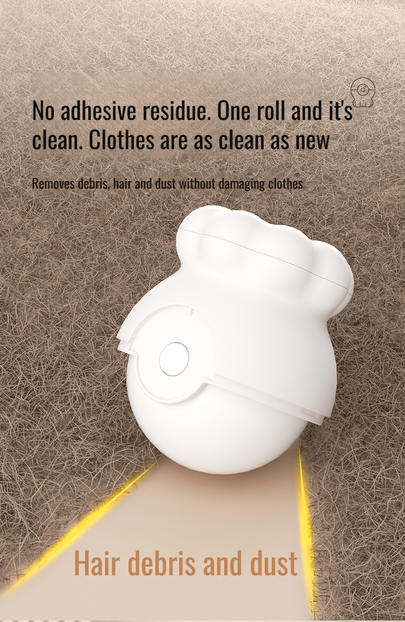 Household sticky hair remover picking up dust and lint