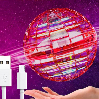 ✨Flying Orb Ball,🛸  Hand Controlled Boomerang Drone with LED Lights - Safe Indoor UFO Toy for Kids, Boys & Girls