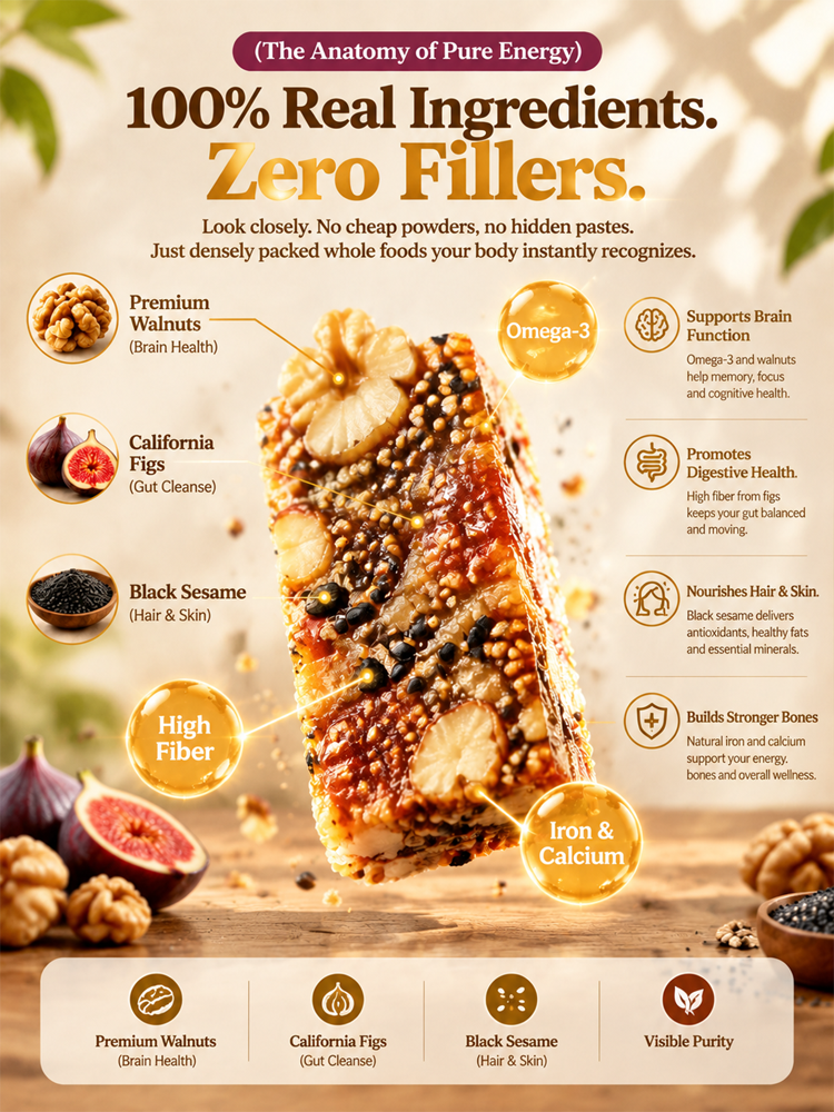 ✨ Made with Freshly Harvested Fruits of the Day! Premium California Fig, Walnut & Sesame Superfood Bites, handcrafted and naturally sweet! ✨