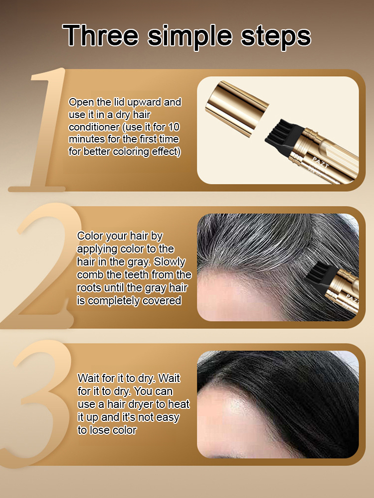 【Cover Grays in 3 Seconds】Buy 1, Get 1 FREE on our Golden Touch-Up Hair Comb