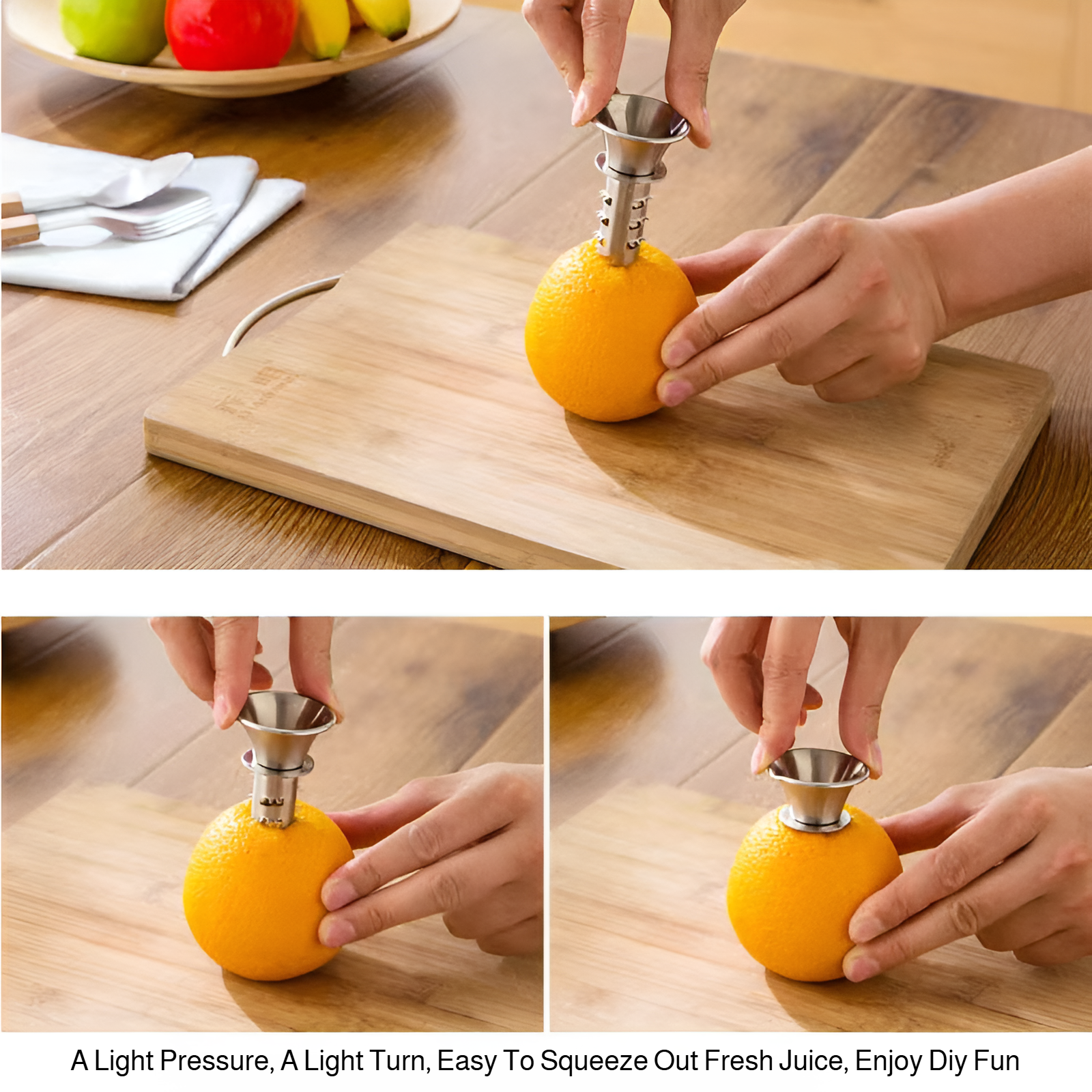 durable 304 stainless steel lemon squeezer