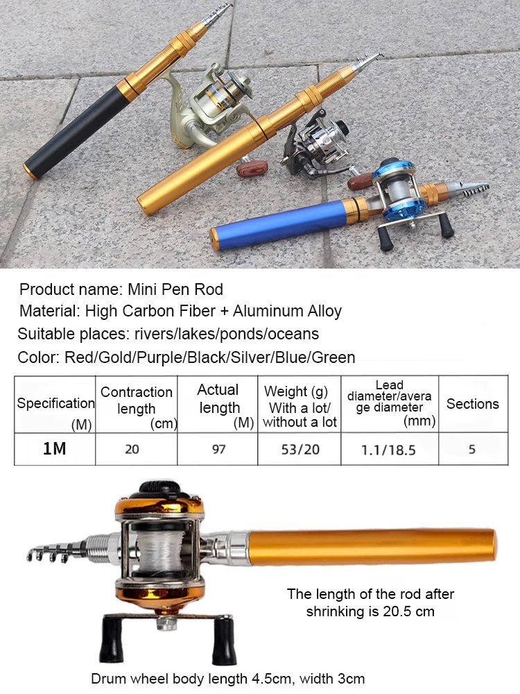 The Angler's Secret Weapon: T800 Carbon Fiber Pen Fishing Rod - Ultra-Light & Heavy-Duty Telescopic Kit | 50% OFF