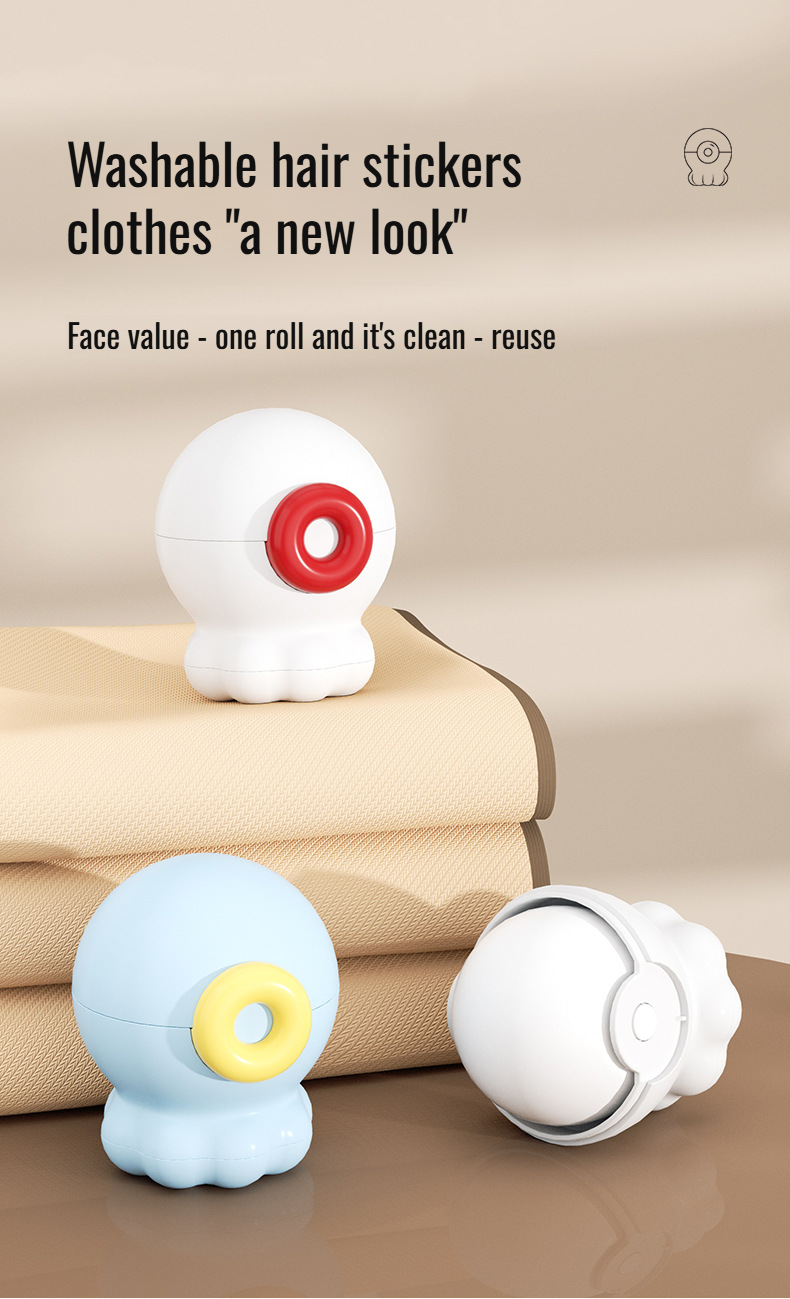 Close-up of washable sticky hair sticker's adhesive surface