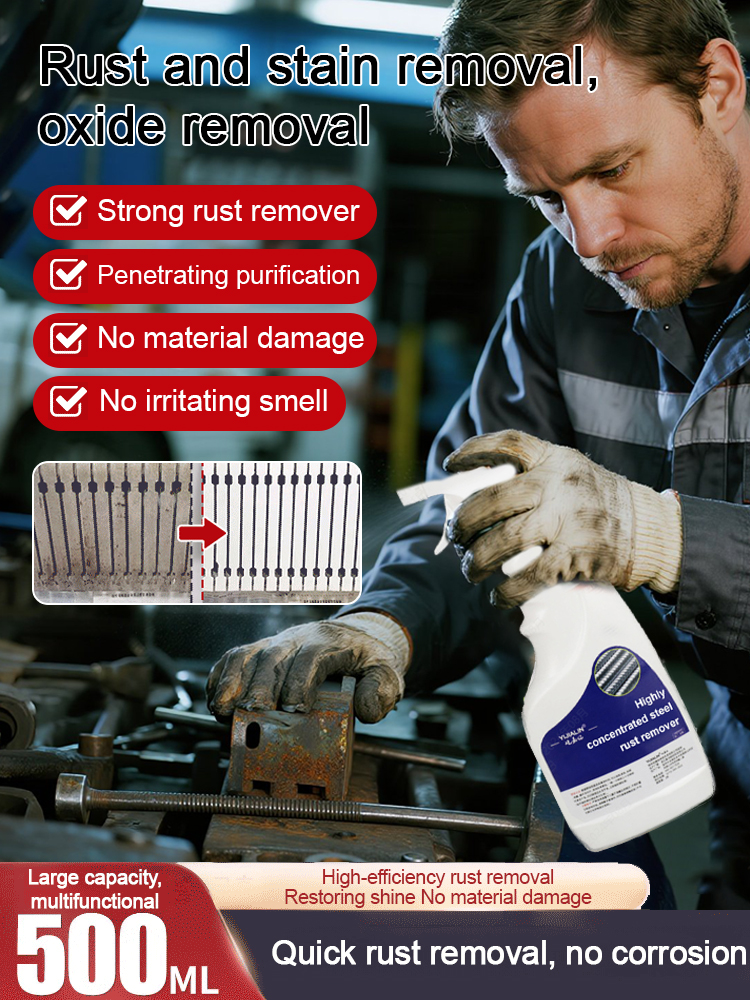  Instant Rust Converter & Inhibitor Spray ⚡️| 3-Second Acting Formula Converts Rust to a Smooth, Paintable Surface 🛡️ - Non-Toxic for Automotive 🚗, Marine & Metal Tools - ✅ 100% Risk-Free Trial Guarantee