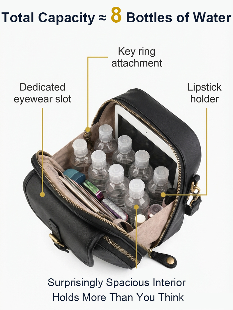 ✨ 【Milan Chic】Get the Paris Fashion A-List Look! ⭐ Premium Cowhide Vintage Messenger Bag — Yours for the price ofa meal!