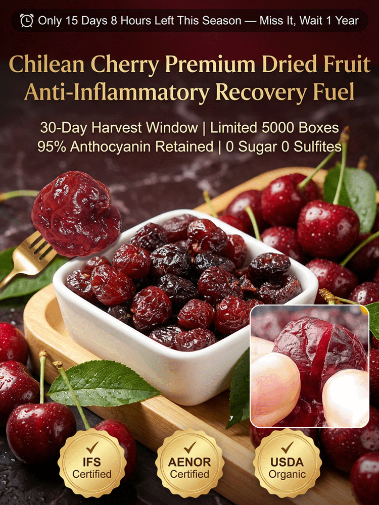 🔥 [Natural Sleep & Joint Relief] 100% Wild Chilean Black Pearl Cherries – Sprout Your Health with 3X More Anthocyanins! 🍒