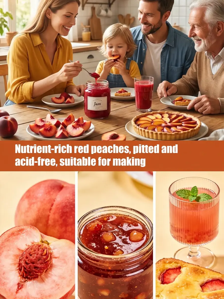 🍑<Harvest 50 lbs per Sapling in 2 Months> German-Bred Royal Blood Peach: Easy-to-Grow Ruby-Red Peaches in Any Soil! 🍑