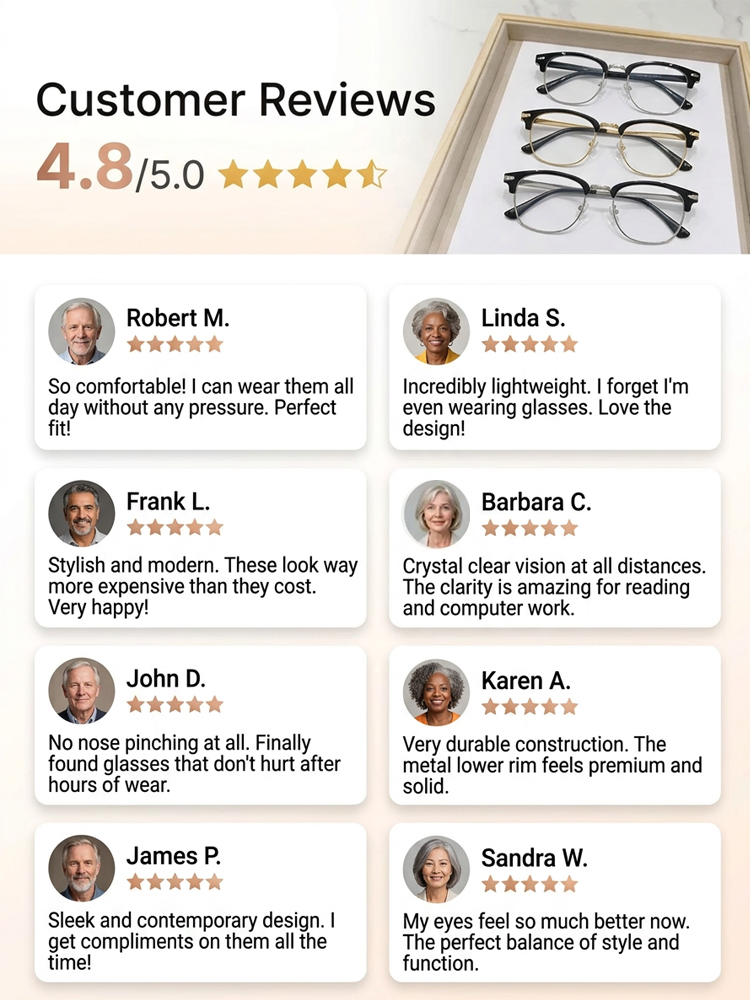 ✨Instant vision upgrade for the price of a few burgers! These high-end German boutique readers feature smart auto-focus and blue-light protection. They adjust to YOU automatically. No prescription needed—ready to wear!✨