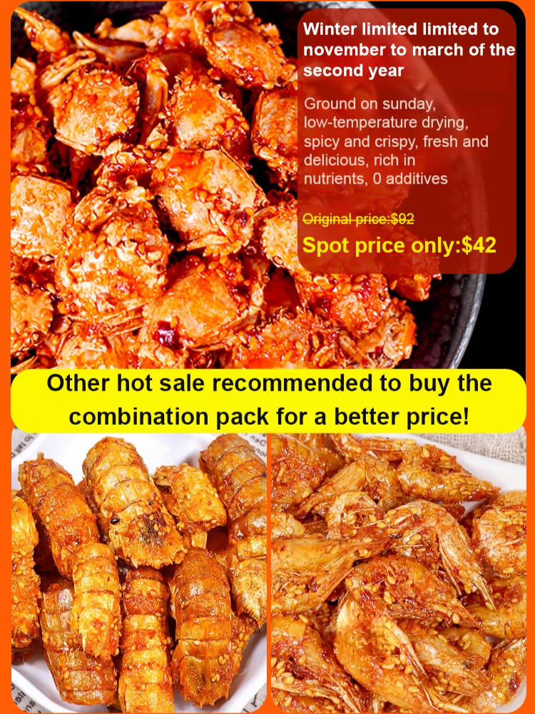 Japanese Low-Fat Crispy Ready-to-Eat Crab Snacks (Open for Return)