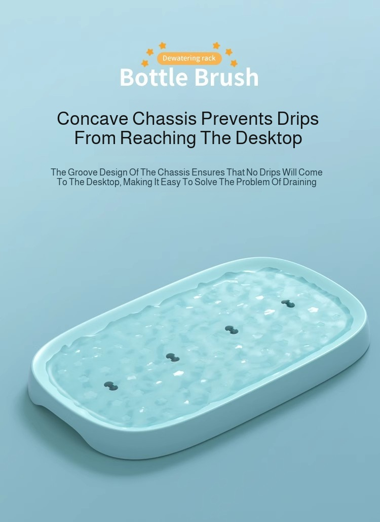 Durable material baby bottle drainer in use