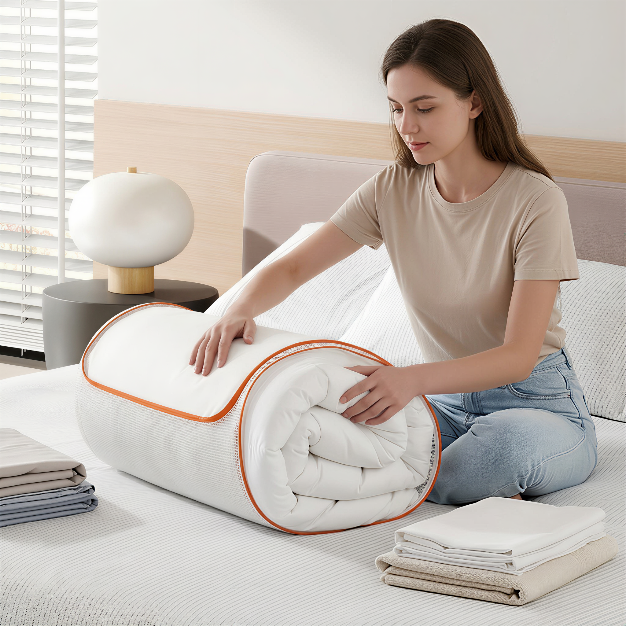 Cylindrical PVC clothing quilt storage bag waterproof, moisture-proof and compressible new style 