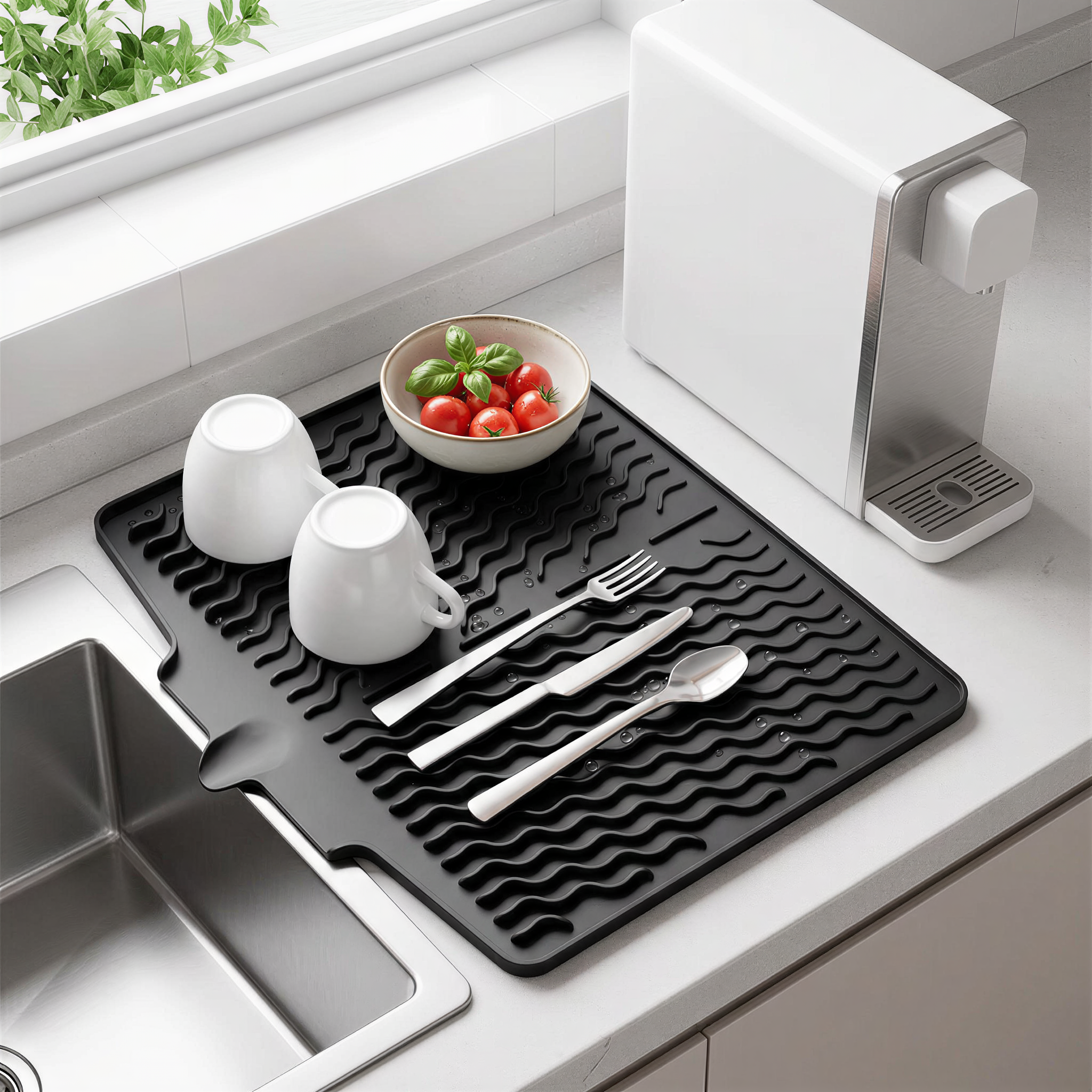 Kitchen Countertop Water Filter Mat Ramp Drying Thermal ulation