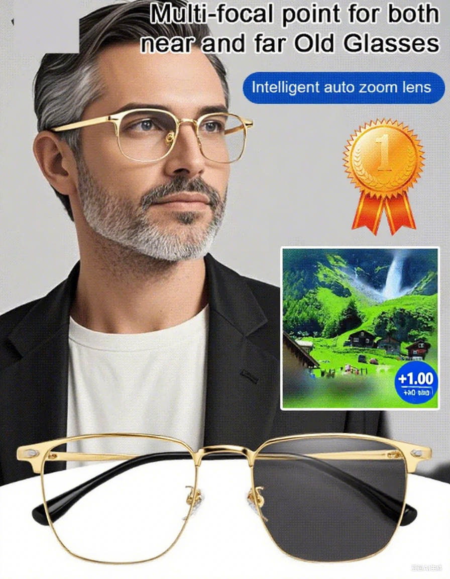 【For the price of a sandwich 🥪】Get the only pair of glasses you'll need. They auto-focus to your vision, block blue light, and even double as sunglasses outdoors. ✨No prescription needed—they adapt to you!