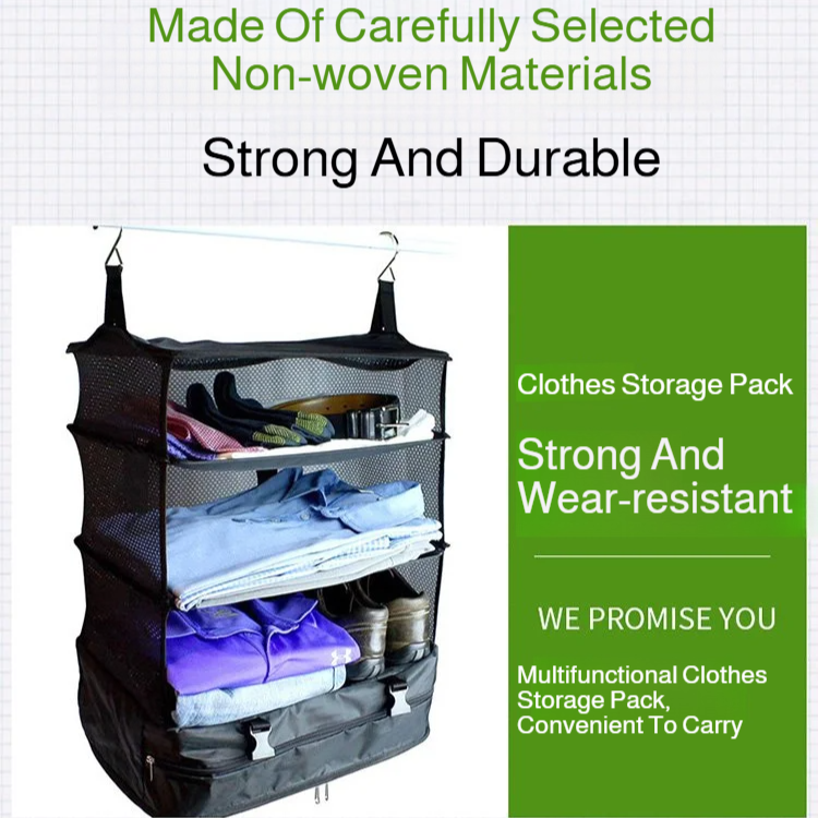 Foldable Large Capacity Triple Hanging Bag Travel Storage Bag