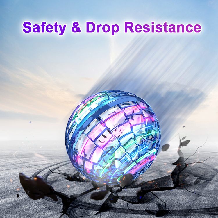 ✨Flying Orb Ball,🛸  Hand Controlled Boomerang Drone with LED Lights - Safe Indoor UFO Toy for Kids, Boys & Girls