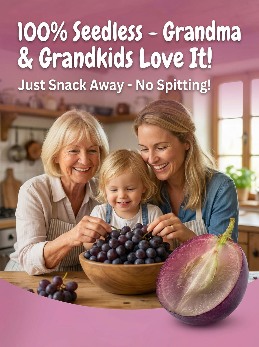 🍇 <Harvest in Just 2 Months> Premium Seedless Grape Vines—Mrazuvzdorný hybrid yields 22lbs of sweet fruit! 🍇