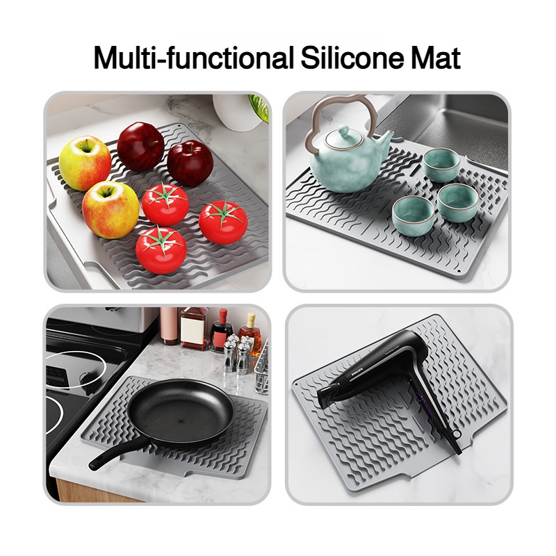 Multi-purpose kitchen mat for drying and insulation