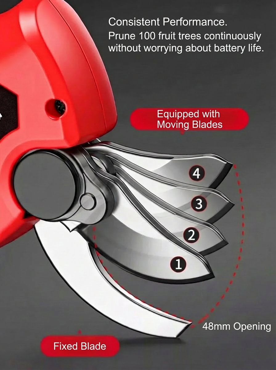 ✨【Cuts 3-Inch Branches in 1 Second】Pro German Electric Pruner, with a Razor-Sharp SK5 Blade & a Battery That Lasts for 500 Trees✨