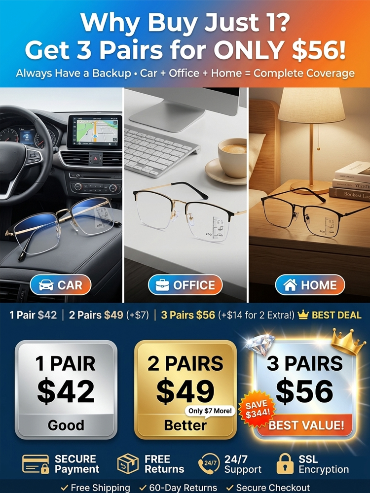 🌟For the price of a single meal 🍔, get high-tech auto-focus, blue light blocking reading glasses 🤓—no need to worry about compatibility! 👍
