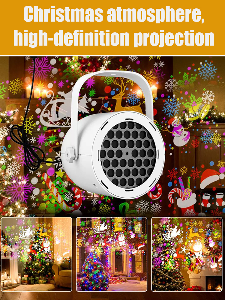 ✨ Christmas Projector Lights Indoor/Outdoor | Waterproof LED Holiday Show forHome, Parties & Yard with Rotating Santa & Snowflake Patterns 🎄