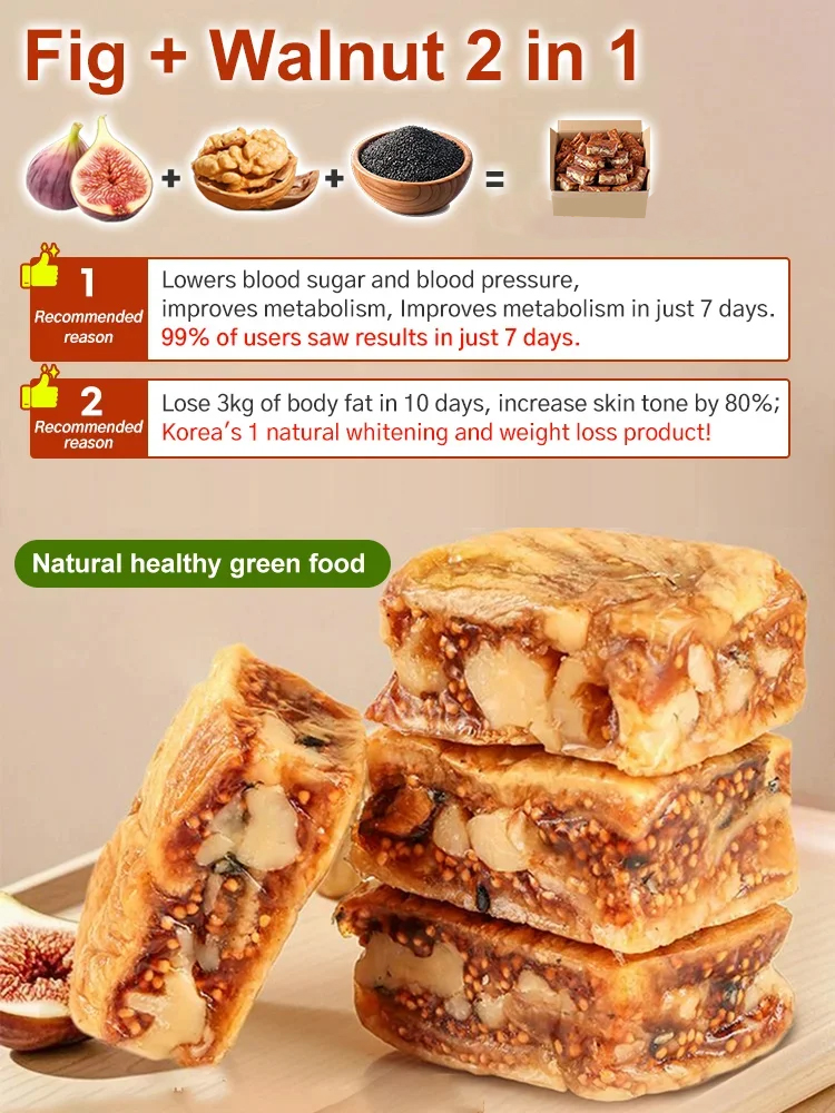 Sugar-free Fig, Mulberry& Walnut Herbal Bars. 【Free Trial with Full Refund】