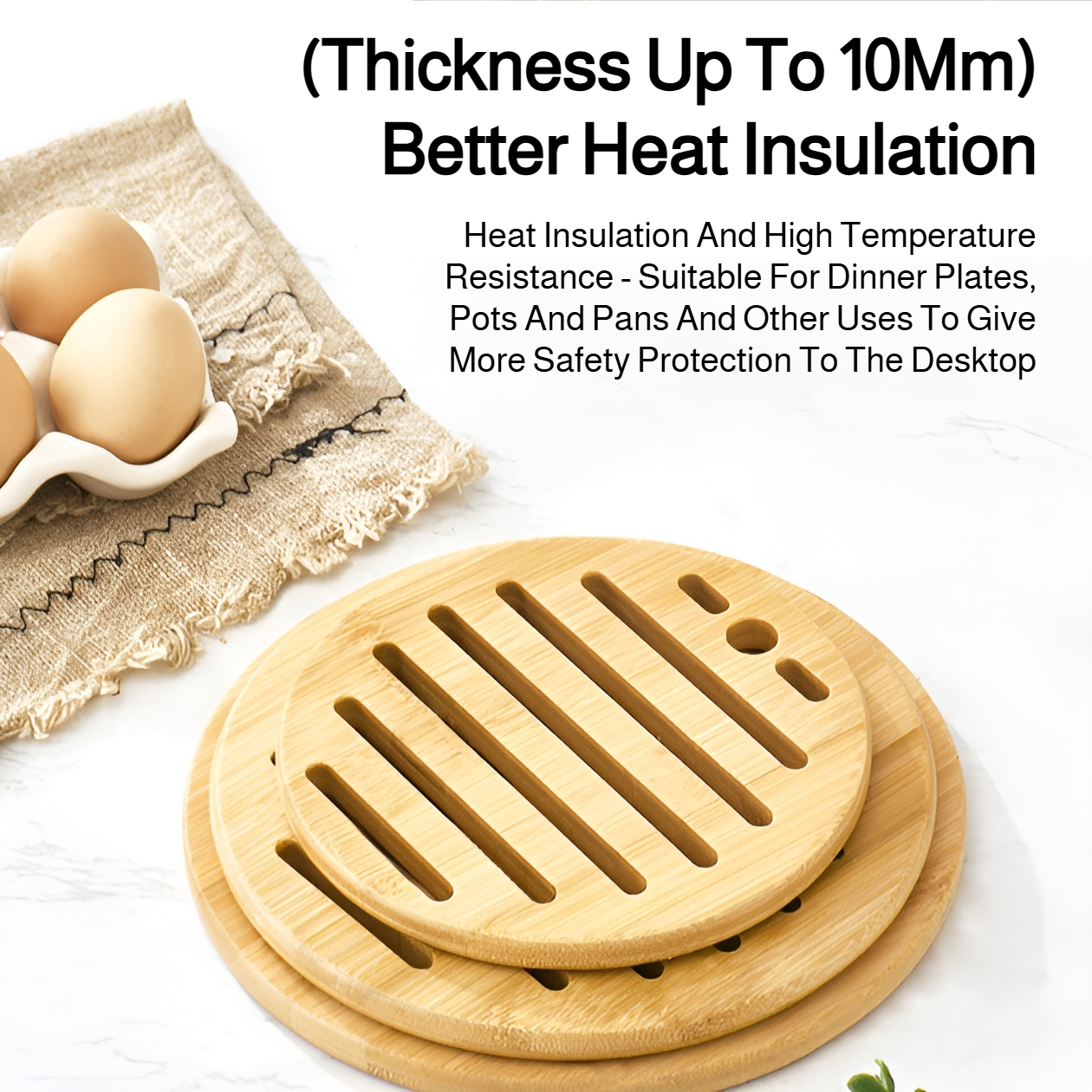 Insulation mat protecting wooden dining table