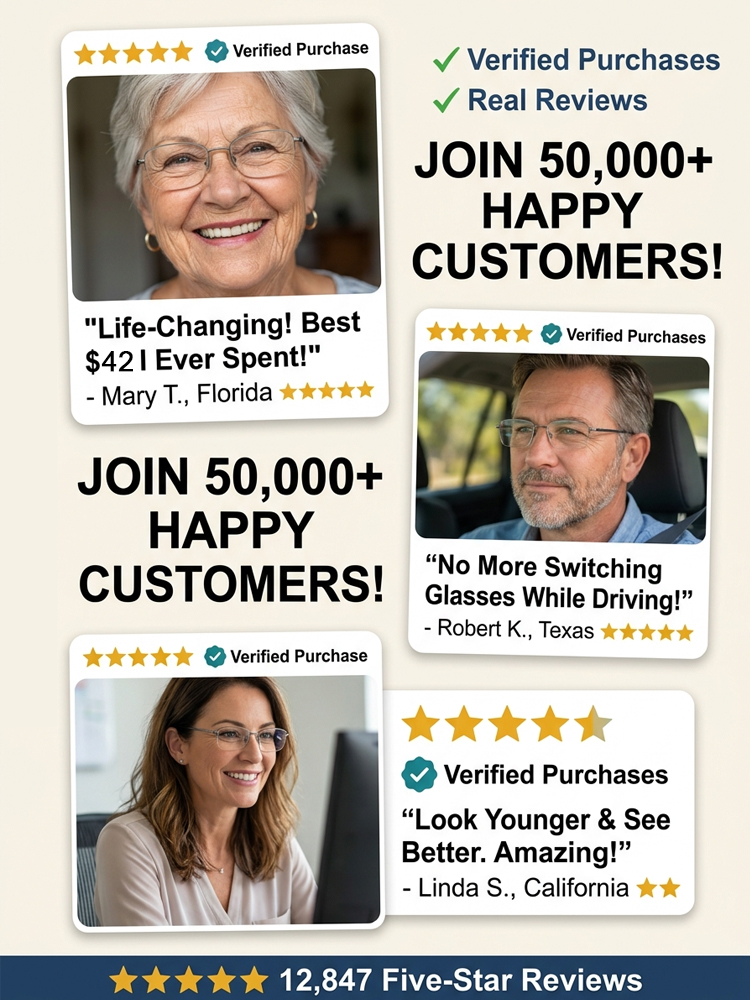 🌟For the price of a single meal 🍔, get high-tech auto-focus, blue light blocking reading glasses 🤓—no need to worry about compatibility! 👍