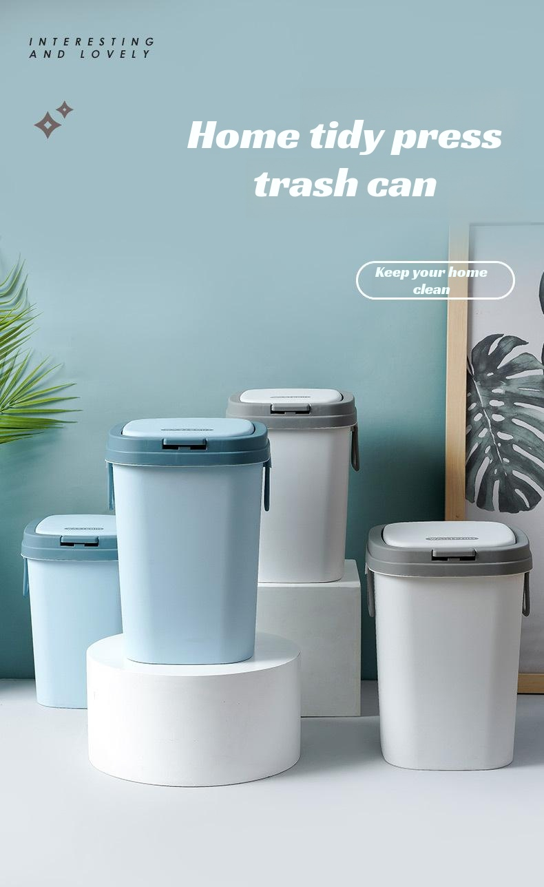Simple trash can with lid for kitchen