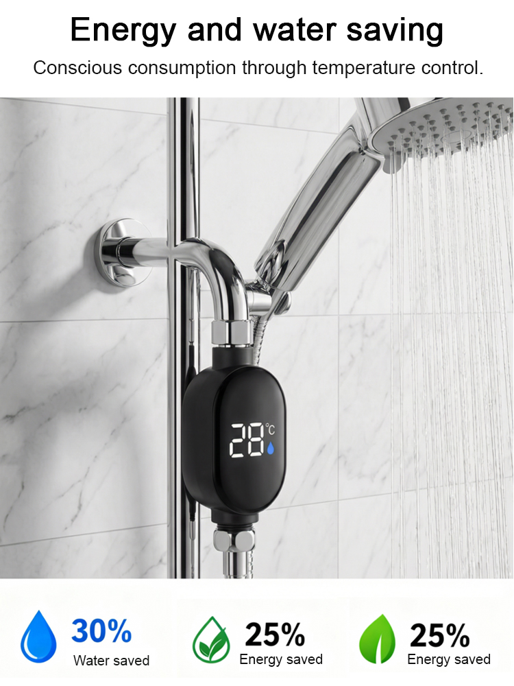 100% Accurate】Smart Digital Temp Display 🌡️. Instant 0.1s Readout, Safe for Elderly & Pets 👵🐾. Universal Fit for All Faucets & Showers! 🚿