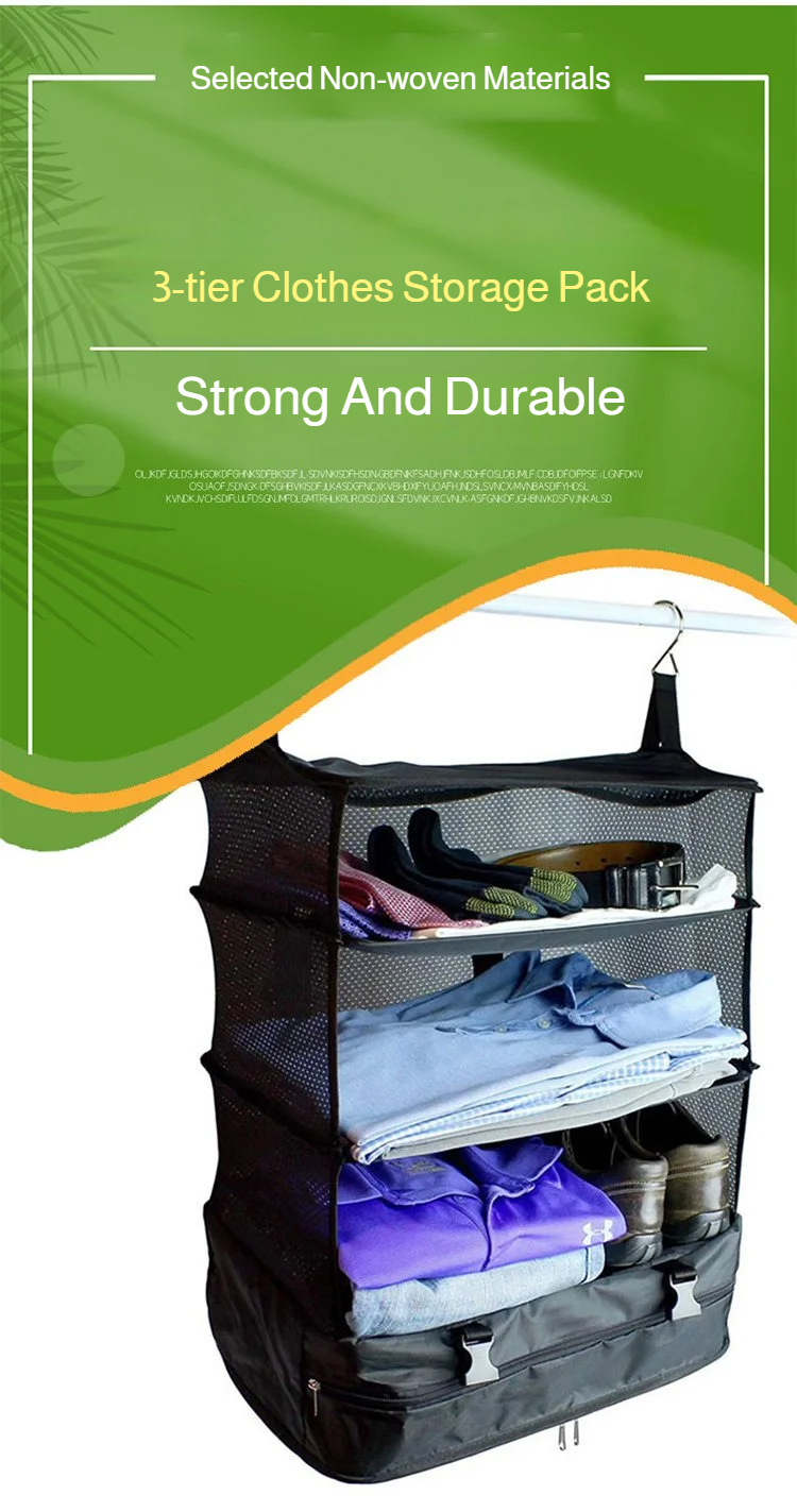 Large hanging bag for organized travel storage