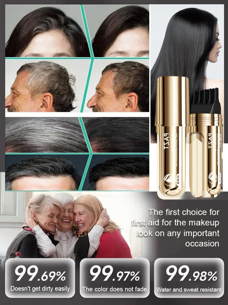 【Cover Grays in 3 Seconds】Buy 1, Get 1 FREE on our Golden Touch-Up Hair Comb