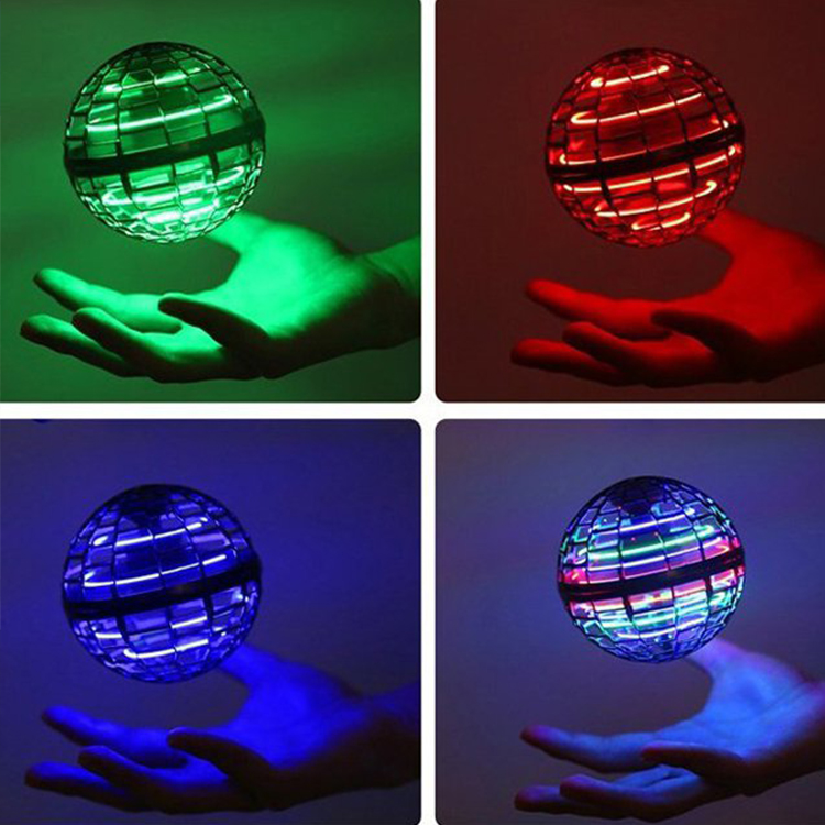 ✨Flying Orb Ball,🛸  Hand Controlled Boomerang Drone with LED Lights - Safe Indoor UFO Toy for Kids, Boys & Girls