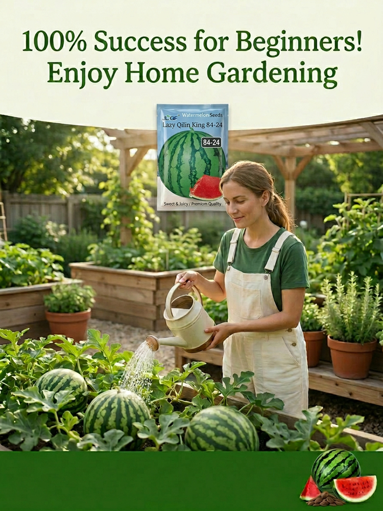 🍉【Peelable Skin & Honey-Sweet】 Emerald Honey Miracle | Fast-Growing 60-Day Watermelon with Antioxidant Superfood Powers ✨