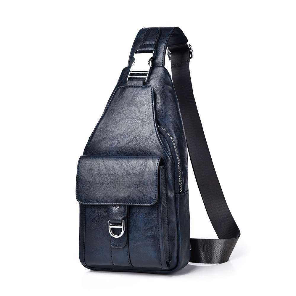 ✨ As Seen at Milan Fashion Week | Unisex Crossbody Sling Bag - 🇮🇹 Genuine Leather, Water-Resistant & Anti-Theft Chest Pack for Travel, Hiking & Daily Use
