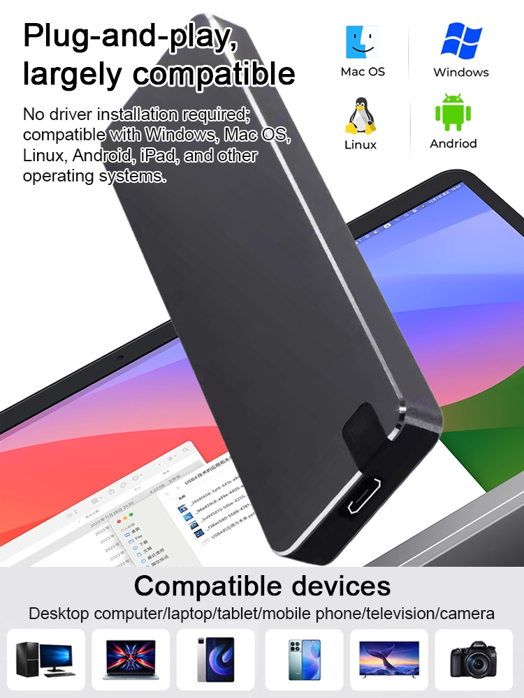 💾 16TB Portable External SSD ⚡️ Blazing-Fast Solid State Drive for Photos & 4K Video | Compatible with Mac, PC, Laptop, Android