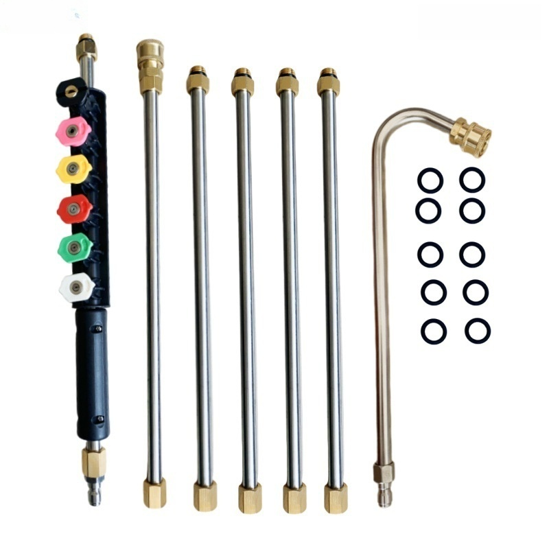 Stop Breaking Your Back! 🛑 Professional High-Pressure Stainless Steel Cleaning Kit — all for the price of asingle burger! 🍔✨ Clean everything without ever bending over! 🧼🙌