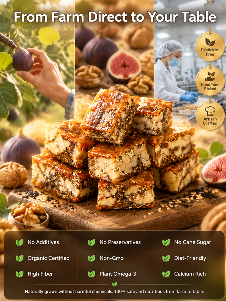 ✨ Made with Freshly Harvested Fruits of the Day! Premium California Fig, Walnut & Sesame Superfood Bites, handcrafted and naturally sweet! ✨