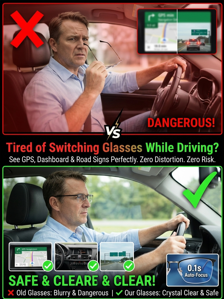 🌟For the price of a single meal 🍔, get high-tech auto-focus, blue light blocking reading glasses 🤓—no need to worry about compatibility! 👍