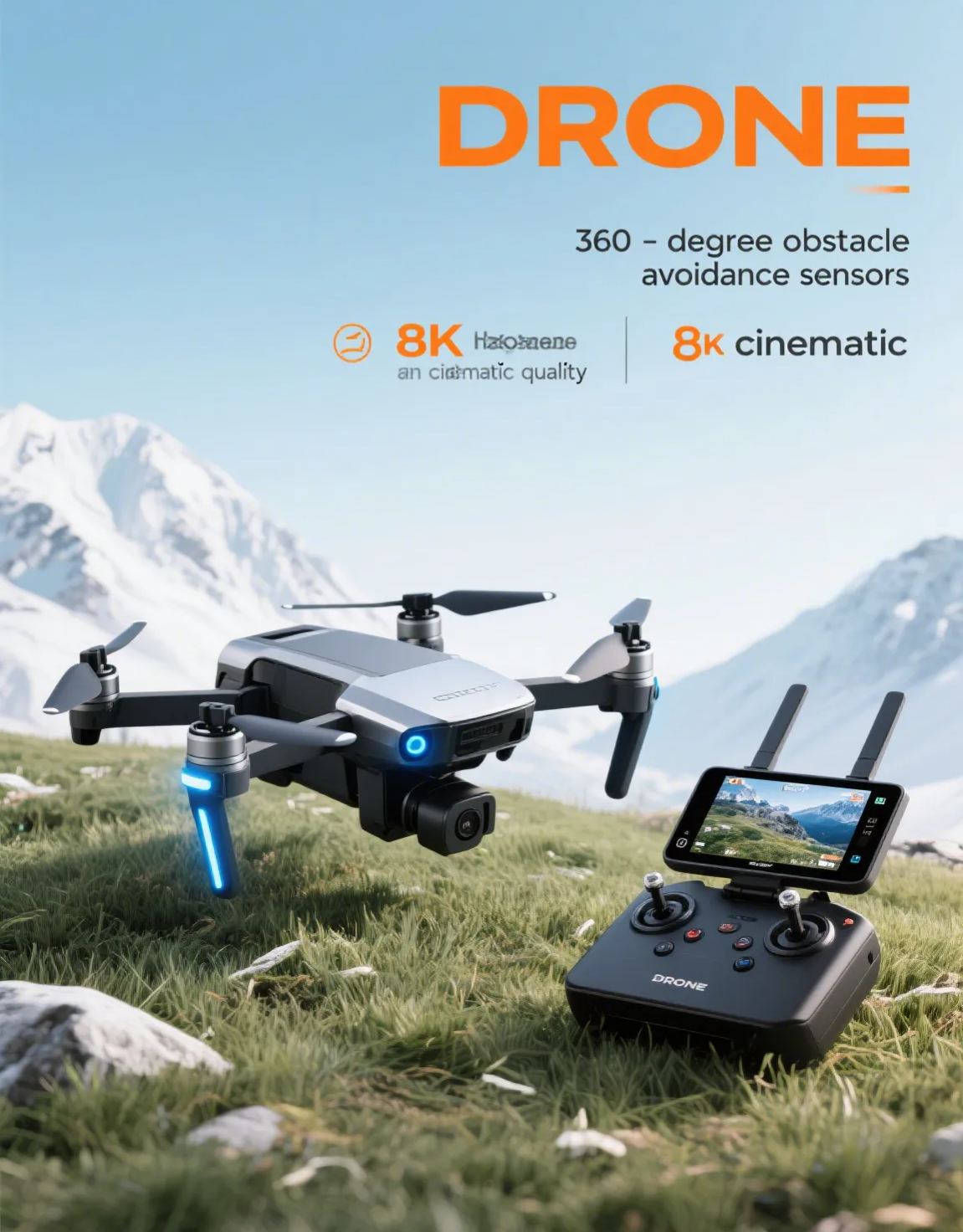 🚁【Anti-Crash】 Drone for Adults & Beginners 🛡️ Free Crash Replacement | 8K Camera, GPS & 2-Hour Flight Time