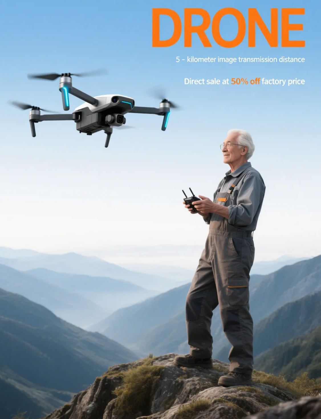 🚁【Anti-Crash】 Drone for Adults & Beginners 🛡️ Free Crash Replacement | 8K Camera, GPS & 2-Hour Flight Time