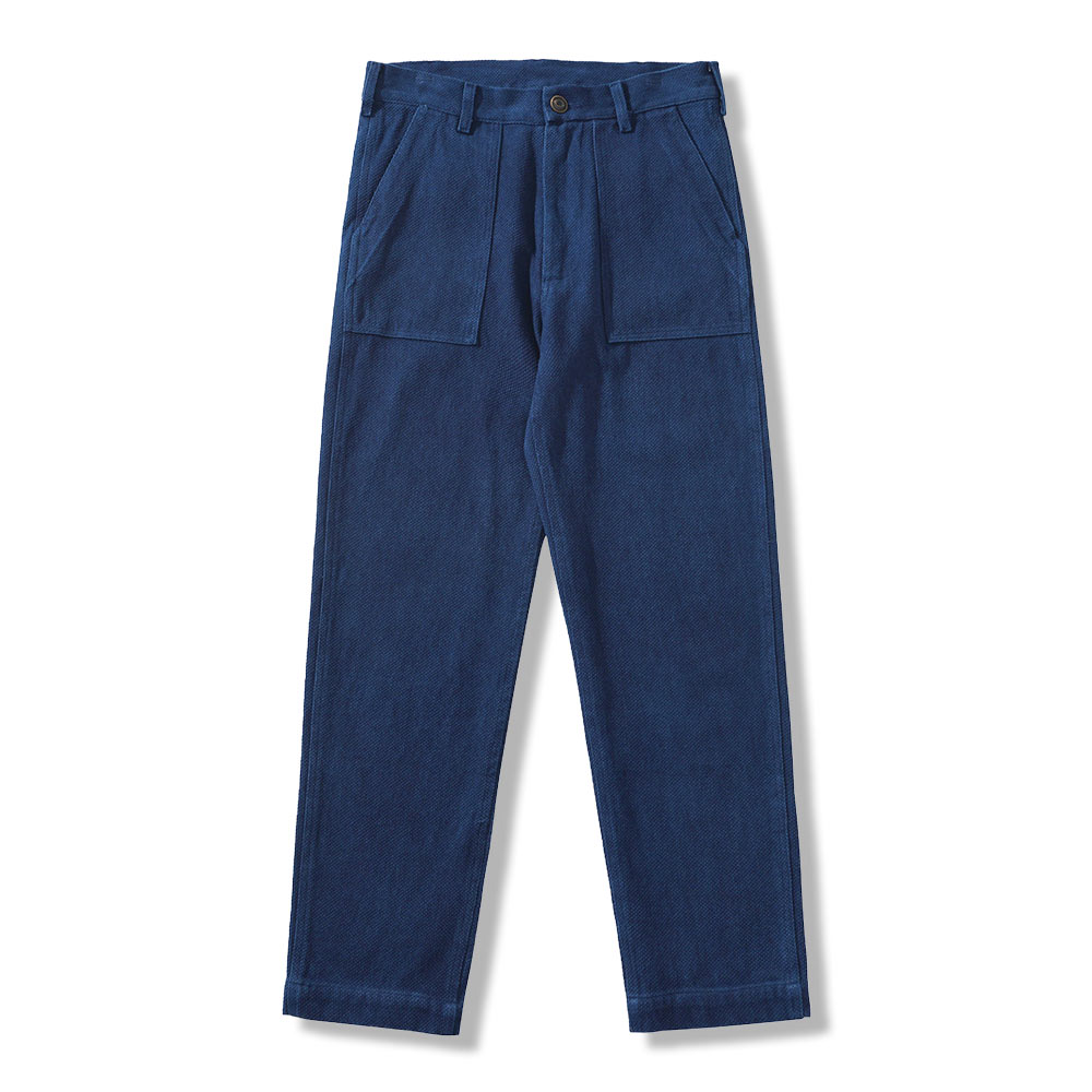 ダークブルー 星プリント ワークパンツ ダークブルー 星プリント ワークパンツ