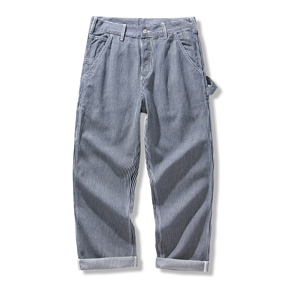 アメカジ ストライプカーゴパンツ-Rustaku