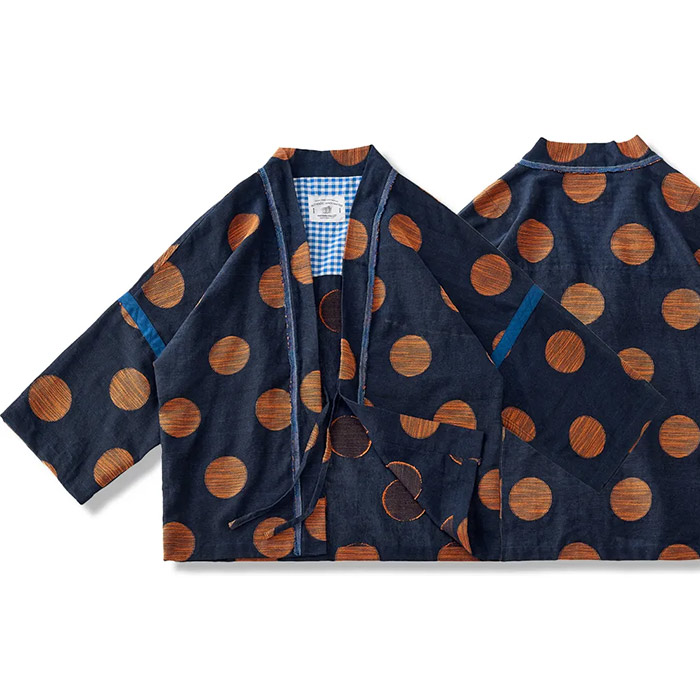 732 音楽モチーフ刺繍×配色袖 リネン100 RUDE GALLERY 2 732 音楽