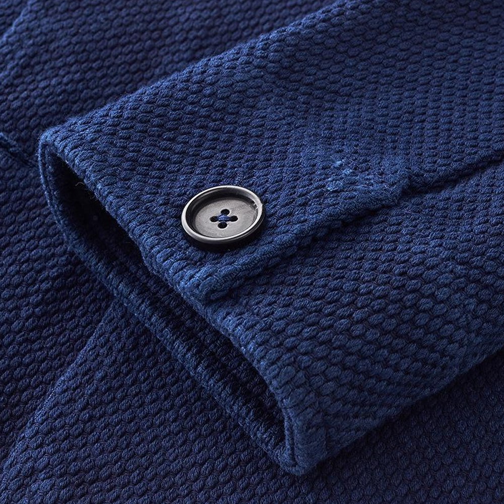 ヘビーウェイト 藍染刺し子生地 フレンチヴィンテージワークジャケット